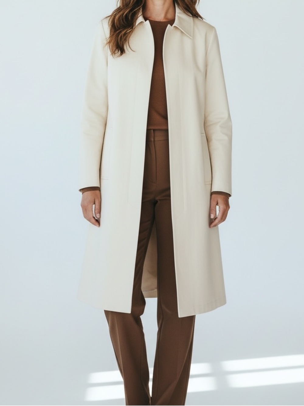GAP Trench Coat Sz M cream color